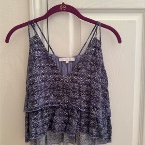 Blue Patterned Women's Top